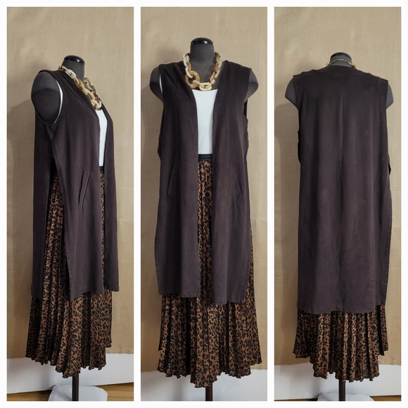 SUEDE VEST/ M - Picture 2 of 9